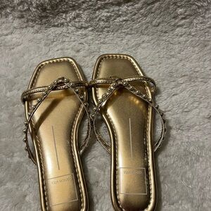 Dolce Vita Gold Braided Sandals